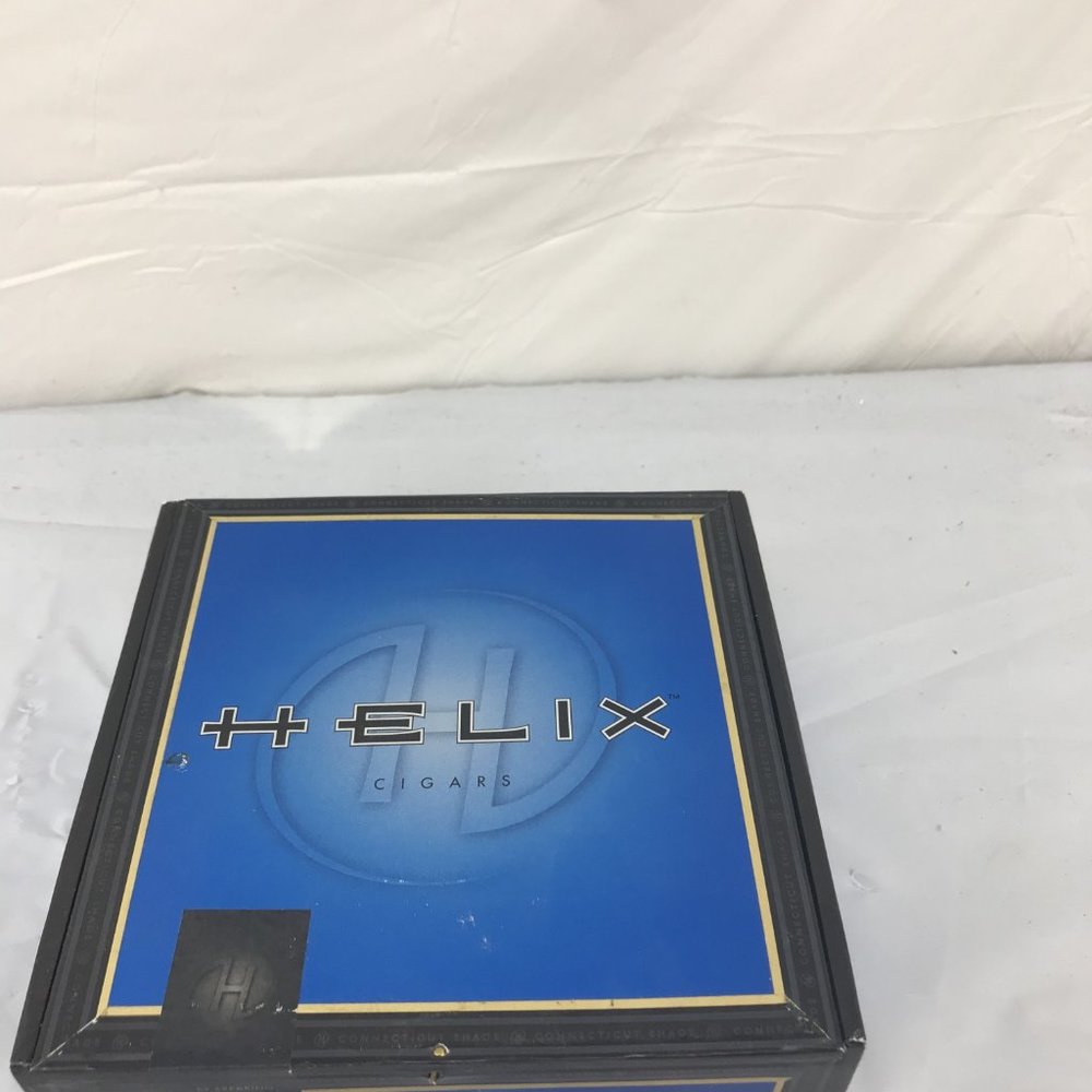 Paperboard Cigar Box Helix Cigars black and blue